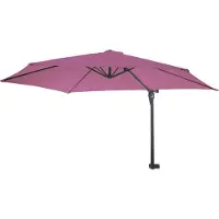 Mendler Wandparasol Casoria, hangparasol zweefparasol parasol, 3 m kantelbaar, polyester aluminium/staal 9 kg ~ lavendelrood