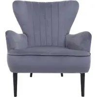 MCW Loungestoel -K37, cocktail fauteuil gestoffeerde fauteuil, fluweel (280g/m²) ~ grijs