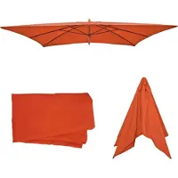 Mendler Vervangingshoes voor parasol Florida 3x4m, parasolhoes vervangingshoes, polyester ~ terracotta