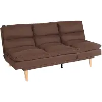 Mendler Slaapbank -M79, slaapbank voor gasten, slaapfunctie ligoppervlak 180x110cm ~ stof/textiel bruin