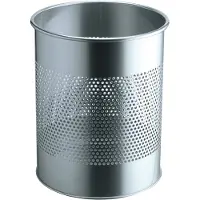 Probbax DURABLE Prullenbak - staal - 14,7 L - Ø 260 x H 315 mm - zilver metallic