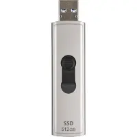 Transcend ESD320A - SSD - Versleuteld - 512 GB - Extern (draagbaar) - USB 3.2 Gen 2x1 - 256-bit AES - Zachtgrijs