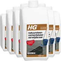 Hg 6x Natuursteen Cement & Kalksluier Verwijderaar 1 Liter
