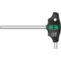 Wera 454 HF T-greep zeskant-schroevendraaier Hex-Plus met vasthoudfunctie, inch, 3/8" x 150 mm - 05023366001