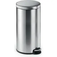 Durable 340323 340323 Prullenbak 30 l (Ø x h) 29 cm x 65.5 cm RVS Zilver 1 stuk(s)