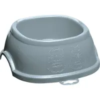 Kerbl voerbak / drinkbak 1 liter kunststof Steel Blue