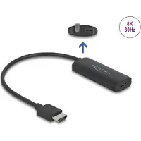 DeLOCK 64212 HDMI / USB-C / USB-micro-B Adapter [1x HDMI-stekker - 1x USB-C bus, Micro-USB-bus] Zwart 0.18 m