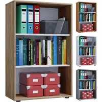 VCM Lona XL Kantoorplank met 3 vakken Sonoma eiken decor.