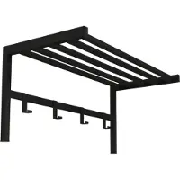 En.casa Wandkapstok Tolga met plank 32,5x69x34 cm zwart