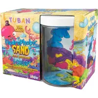 TUBAN - Hydrophobic Sand Set – 5 Colors With Aquarium, Juwelierswerk zand voor kinderen, 3 jaar, Meerkleurig