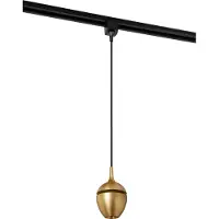Lucide TRACK PRESTON Hanglamp - 1-fase Railsysteem / Railverlichting - 1xGU10 - Mat Goud / Messing (Uitbreiding)