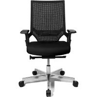Topstar Bureaudraaistoel | met puntsynchroontechniek | zwart/zwart 450-550 mm | met armleuningen draagvermogen 110 kg | 1 stuk - TA309AT200 TA309AT200