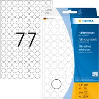 Herma Etiket 2230 rond 13mm wit 2464stuks - 3 stuks