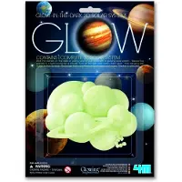 4M Glow In The Dark Stickers - Zonnestelsel - 1 Volledig Planetenstelsel - Muurdecoratie Kids - 3+