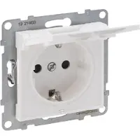 Legrand SEANO Schuko-stopcontact, SL, met verhoogde bescherming tegen aanraking, met klapdeksel, IP21, universeel, 1 stuk.