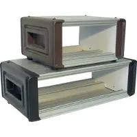 PROMA 133 040c Lab-behuizing (b x h x d) 280 x 165 x 280 mm Aluminium Aluminium (geëloxeerd), Bruin 1 stuk(s)