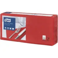 Tork 477861 soft lunchservet advanced rood 33x33 cm 3-laags 1500 stuks (477861)