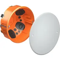 Kaiser inbouwdoos voor wandmontage, kleur oranje, ECON-serie, diameter 120x65 mm, 22 aansluitpunten, luchtdicht, 1 stuk.