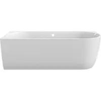 Welden Lina half vrijstaand hoekbad links 180x80 cm wit