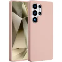 Accezz Liquid Silicone Backcover met MagSafe voor de Samsung Galaxy S25 Ultra - Roze