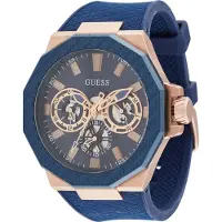 GUESS Analoog horloge 'INDY' donkerblauw / rose-goud