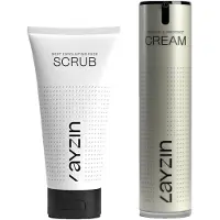 Layzin Voordeelset – Zachte gezichtsscrub + Anti-Aging Gezichtscrème met Spf30 150 ml