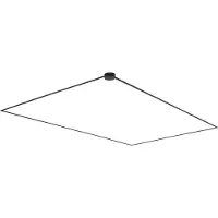 QAZQA Modern railsysteem zwart 1-fase 1000 cm met ronde voeding - Magnetic