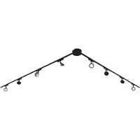 QAZQA Modern railsysteem met 8 zwarte spots 1-fase - Magnetic Lance