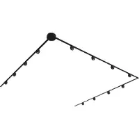 QAZQA Modern railsysteem met 12 zwarte spots 1-fase - Magnetic Zagaye
