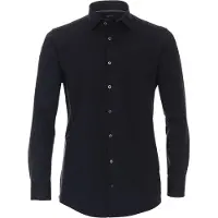 Venti Jerseyflex Modern Fit Jersey overhemd blauw, Effen