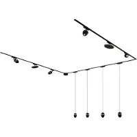 QAZQA Railsysteem met 10 lampen zwart 1-fase - Magnetic Eggy Puk