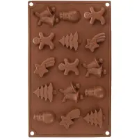 Orion Sillinie Serie - Silikonenvorm - 29x17x1,5 cm - Kerstthema - 15 stuks