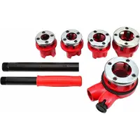 AWTOOLS set van 5 buisdraadgaten, 3/8", 1/2", 3/4", 1", 1-1/4", geleverd in een koffer