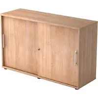 Hjh OFFICE PRO BETA 1752S - Walnoot Hoogte van de map | 2 OH Schuifwandkast Rail handvat (kunststof)