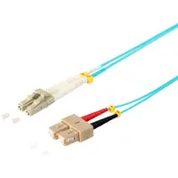S/CONN LC - SC Duplex Optical Fiber Patch kabel - Multi Mode OM3 - turquoise / LSZH - 3 meter
