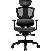 Cougar Argo One, gamingstoel voor pc, draagvermogen 150 kg, met mesh-zitting, mesh-rugleuning, zwart, zwart
