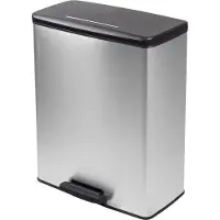 Curver Decobin Prullenbak - 65L - Rechthoekig - Zilver Metallic