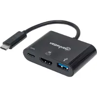 Manhattan 152037 notebook dock & poortreplicator Zwart