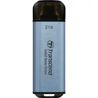 Transcend ts2tesd300c esd300c external ssd, 2 tb, usb type-c, 10 gbps, 1050/ 950 mb/s, blue