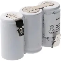 AccuCell Noodverlichting batterij NiCd 3.6V 1800mAh F1x3 Sub-C met Faston aansluiting