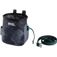 Petzl SAKA Ergonomische Krijtzak met Riem Donkergrijs