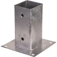 Starx Paalhouder op plaat 72x72 mm verzinkt