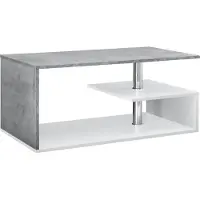 En.casa Salontafel Haarlem rechthoekig wit en betonkleurig 90x50x41 cm []