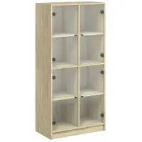 vidaXL Hoge kast met deuren 68x37x142 cm bewerkt hout sonoma eiken