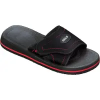 Beco badslippers met klittenband unisex zwart/rood