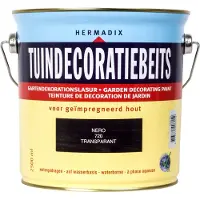 Hermadix Houtbeits | | 2.5 liter (Nero zwart, Tuinhout, Waterbasis)
