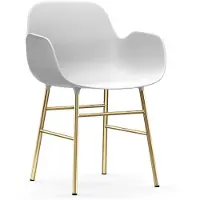 Normann Copenhagen Stoel Form Armchair Brass White