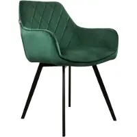 Kick Collection Kick eetkamerstoel Karl Velvet - Donkergroen - Velvet stof - Verkrijgbaar in diverse kleuren