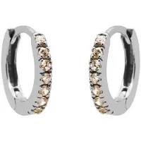 Karma Oorringen Plain Hoops Round Champaign 13 mm Zilver