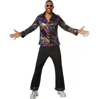 Dressforfun Disco king L - verkleedkleding kostuum halloween verkleden feestkleding carnavalskleding carnaval feestkledij partykleding - 302167
